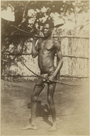 Avokaya man with bow and spear