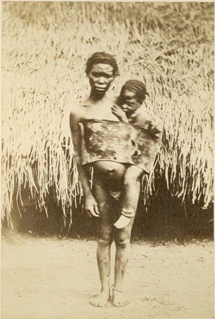 Zande woman and child