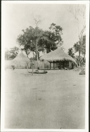 Zande spirit-shrine in homestead