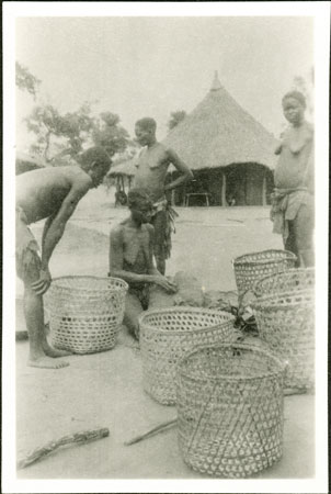 Zande women preparing for feast
