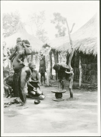 Homestead of Zande prince with wives
