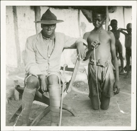 Zande chief with youth