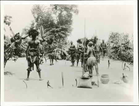 Zande abinza (witchdoctors) at initiation