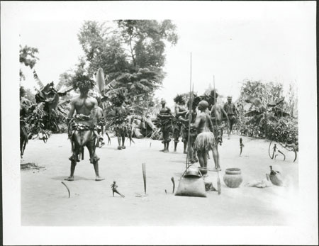 Zande abinza (witchdoctors) at initiation