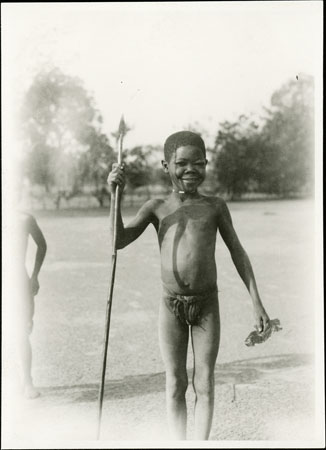 Zande boy with spear