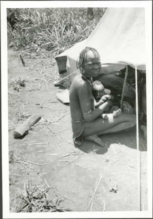 Anuak girl with baby