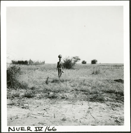 Nuer woman carrying vessel