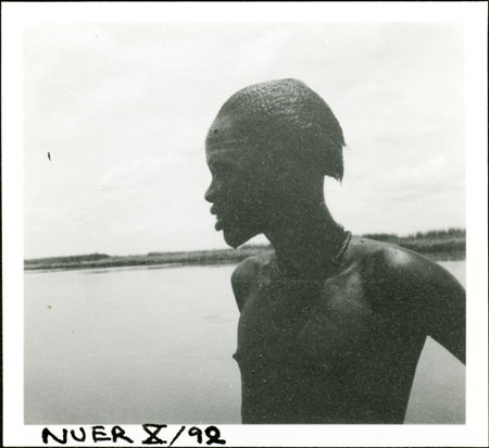 Portrait of a Nuer youth