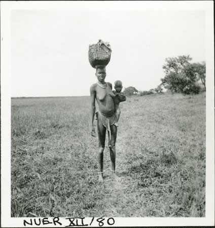 Nuer woman and child