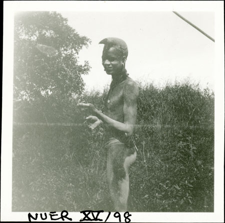 Portrait of a Nuer youth