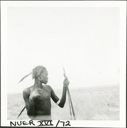 Portrait of a Nuer youth