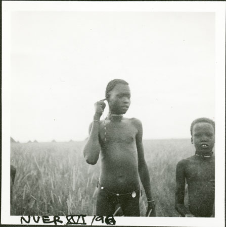 Portrait of a Nuer youth