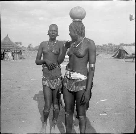 Mandari women in homestead