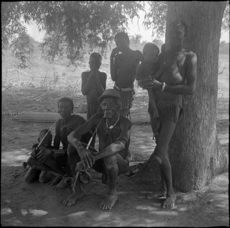Mandari group resting in shade
