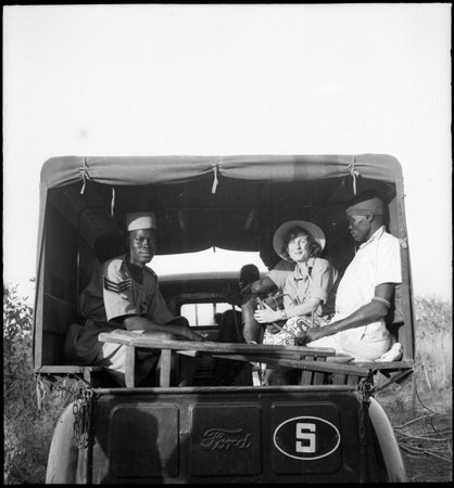 Jean Buxton in truck