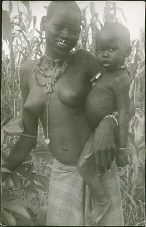 Mandari girl with child