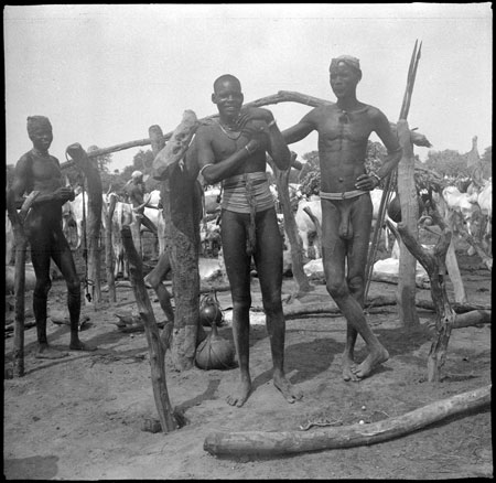 Mandari youths at cattle camp