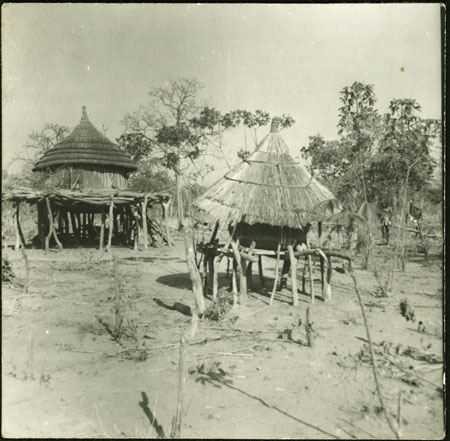 Mandari raised huts