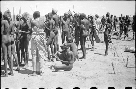 Nuer at cattle camp