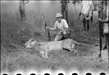 Coryton with shot lion