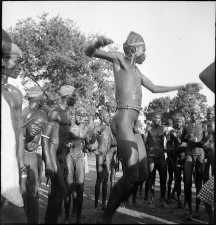 Dinka youths at dance gathering