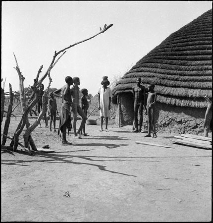 Group in Dinka homestead
