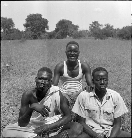 Portrait of three youths