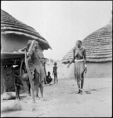 Dinka women in homestead