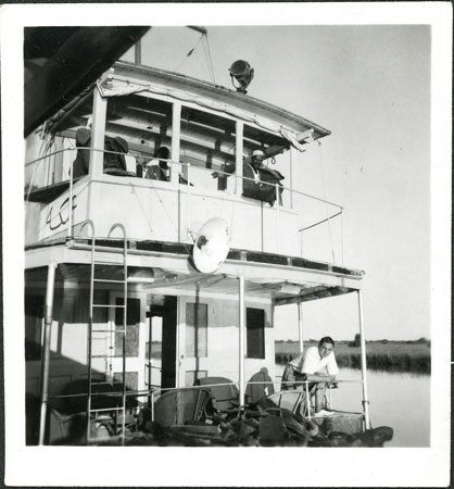 European man on a Nile riverboat