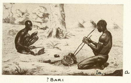 Bari men working bellows