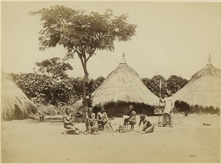 Zande homestead with women