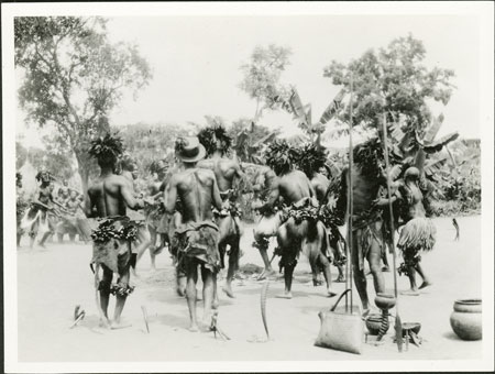 Zande abinza (witchdoctors) dancing