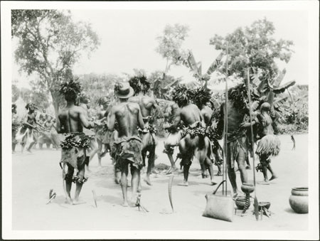 Zande abinza (witchdoctors) dancing