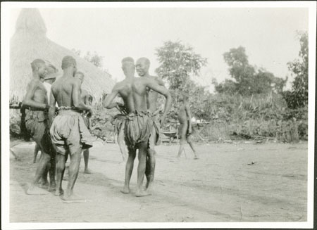 Zande male dancers