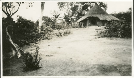 Zande homestead with spirit-shrine