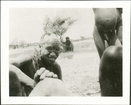 Nuer youths at water hole