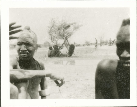 Nuer youths at water hole