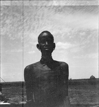 Portrait of a Nuer youth