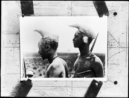 Portrait of two Nuer men