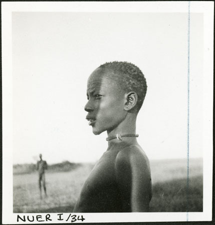 Portrait of a Nuer youth