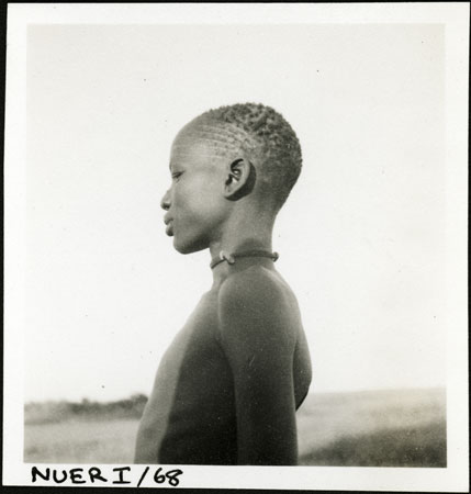 Portrait of a Nuer youth