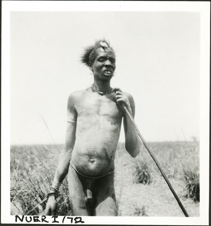 Portrait of a Nuer man