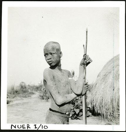 Portrait of a Nuer youth