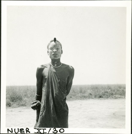 Portrait of a Nuer youth