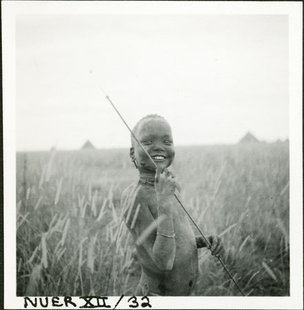 Portrait of a Nuer boy