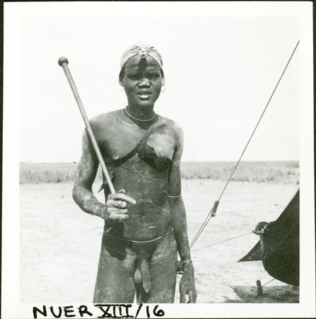 Portrait of a Nuer youth