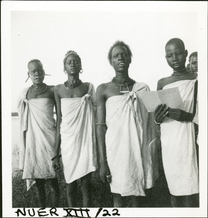 Nuer youths singing