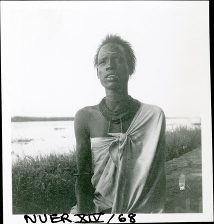 Portrait of a Nuer youth