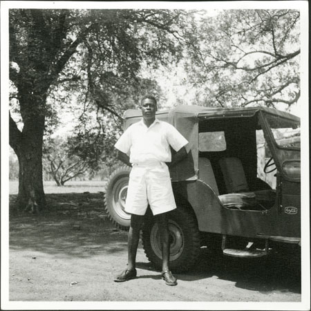 Mandari man with jeep