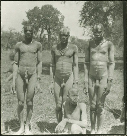 Mandari youths wearing beads